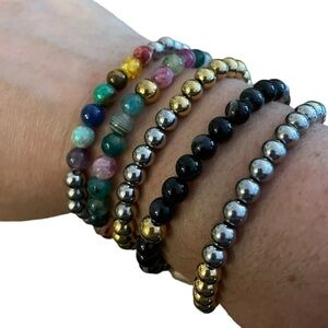 NWT Nogucci Beaded Stretch Bracelets Set of 5